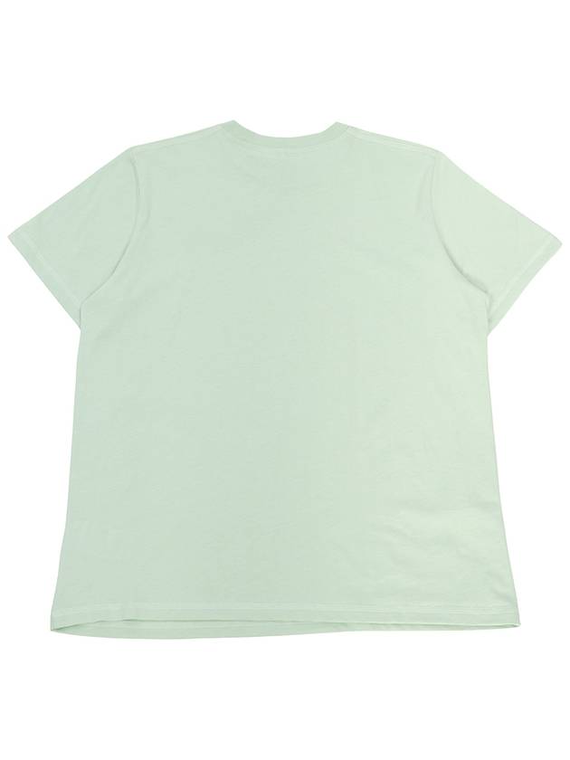 Logo Print Relaxed Fit Short Sleeve T-Shirt Aqua Form - GANNI - BALAAN 3