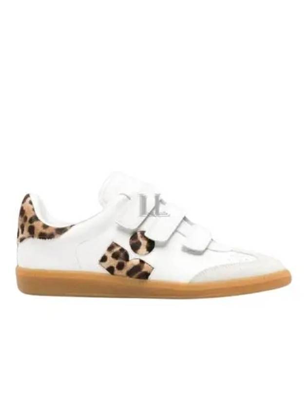 Beth Leopard Leather Low Top Sneakers White - ISABEL MARANT - BALAAN 2