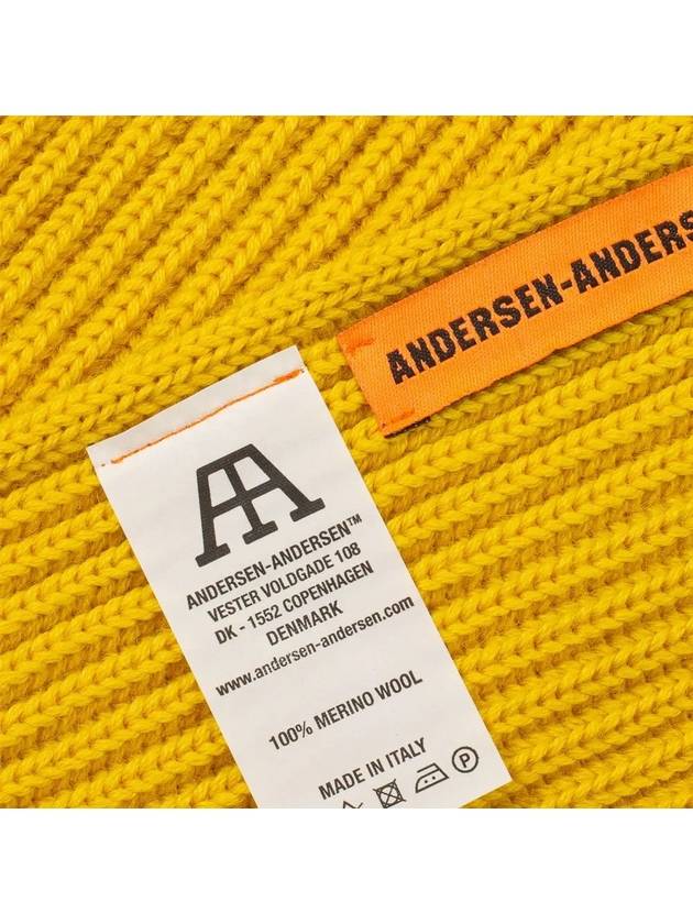 ribbed wool muffler yellow SCARF YELLOW - ANDERSEN-ANDERSEN - BALAAN 4