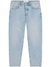 Low Rise Tapered Fit Crop Jeans Blue - AMI - BALAAN 2