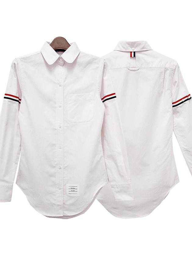 Women's Armband University Striped Oxford Shirt Light Pink - THOM BROWNE - BALAAN 2