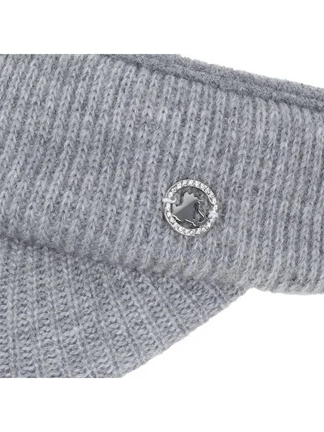 Women s Cashmere Knit Visor 8704LXAS GREY - BLACK&WHITE - BALAAN 5