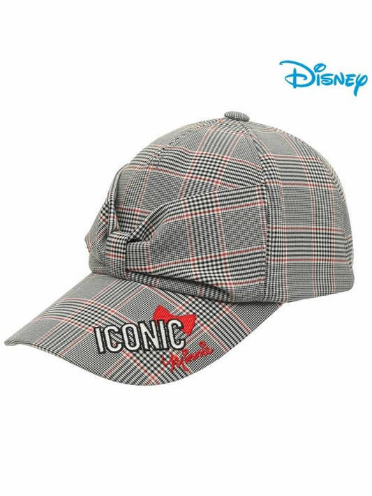 Women s Check Ribbon Ball Cap DJ1LAC005 - DISNEY GOLF - BALAAN 1