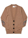 Dornoch Check Patch Wool Cardigan Brown - BURBERRY - BALAAN 4