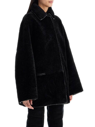 black lambskin oversized shirt-jacket - TOTEME - BALAAN 2