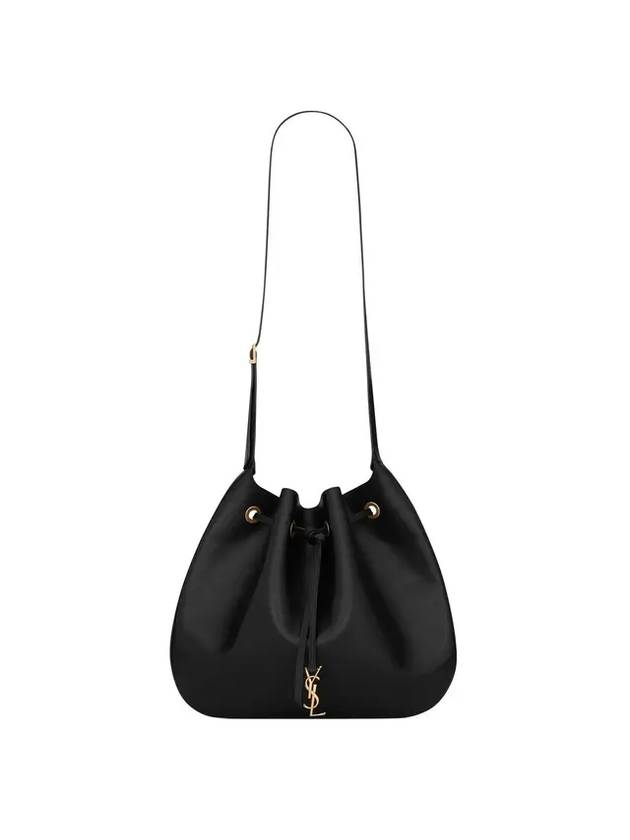 Monogram Leather Shoulder Bag Black - SAINT LAURENT - BALAAN 1