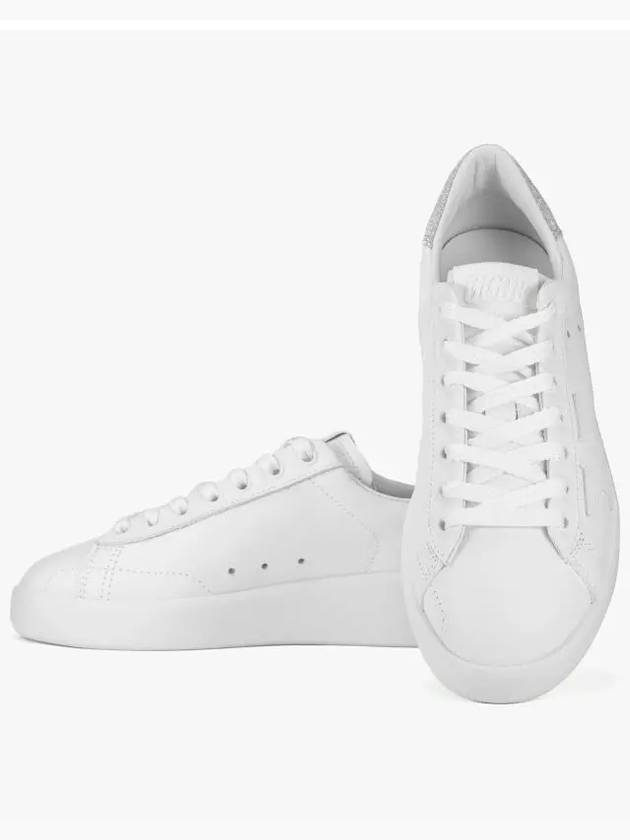 Purestar White Silver Glitter Heel Tab Sneakers - GOLDEN GOOSE - BALAAN 4