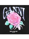 Basic Rose Relax Jersey Short Sleeve T-Shirt Black - GANNI - BALAAN 4