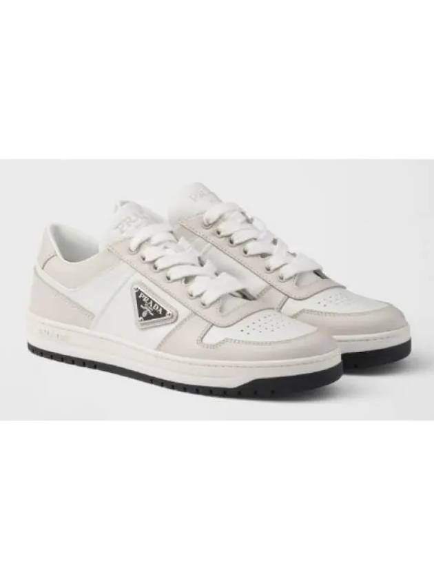 Downtown Leather Low Top Sneakers White - PRADA - BALAAN 2