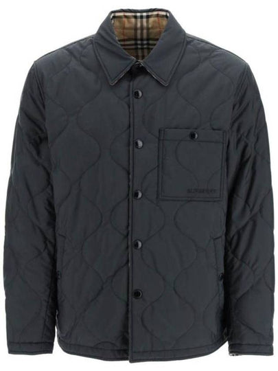 Reversible Vintage Check Thermoregulated Overshirt Jacket Black - BURBERRY - BALAAN 2