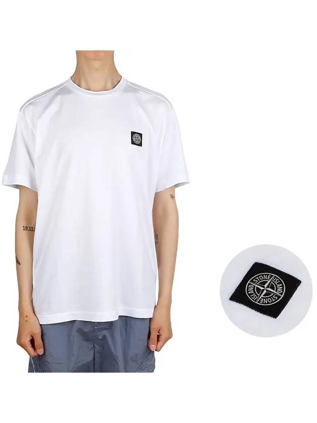 Logo Patch Short Sleeves T-Shirt White - STONE ISLAND - BALAAN 2