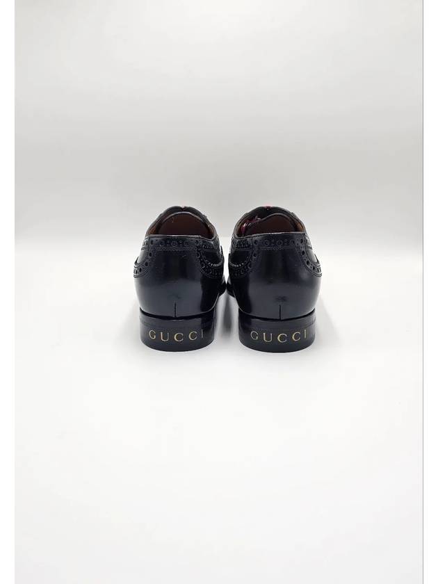 Gucci Lace-Up Leather Oxford Black - GUCCI - BALAAN 4