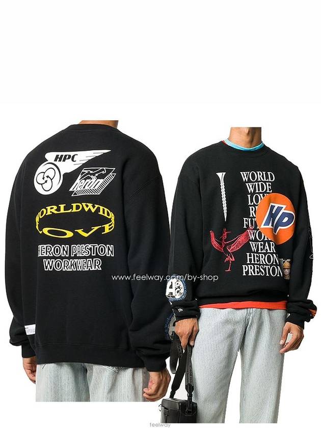 Heron HP Mark Sweatshirt HMBA014F20JER002 - HERON PRESTON - BALAAN 1