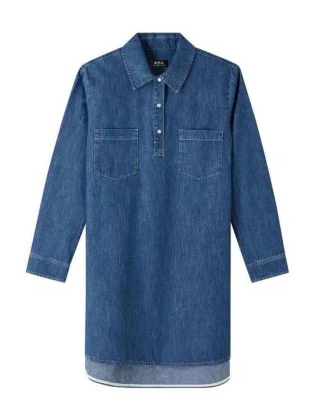 Robe Texas Short Dress Indigo Delave - A.P.C. - BALAAN 2