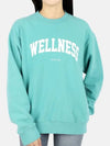 Women's Wellness Sweatshirt Blue Green WELLNESS IVY CREWNECK FADED TEAL WHITE - SPORTY & RICH - BALAAN 1