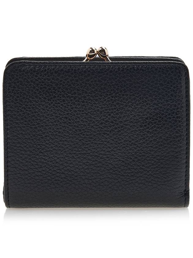 Grain Leather Frame Half Wallet Black - VIVIENNE WESTWOOD - BALAAN 4