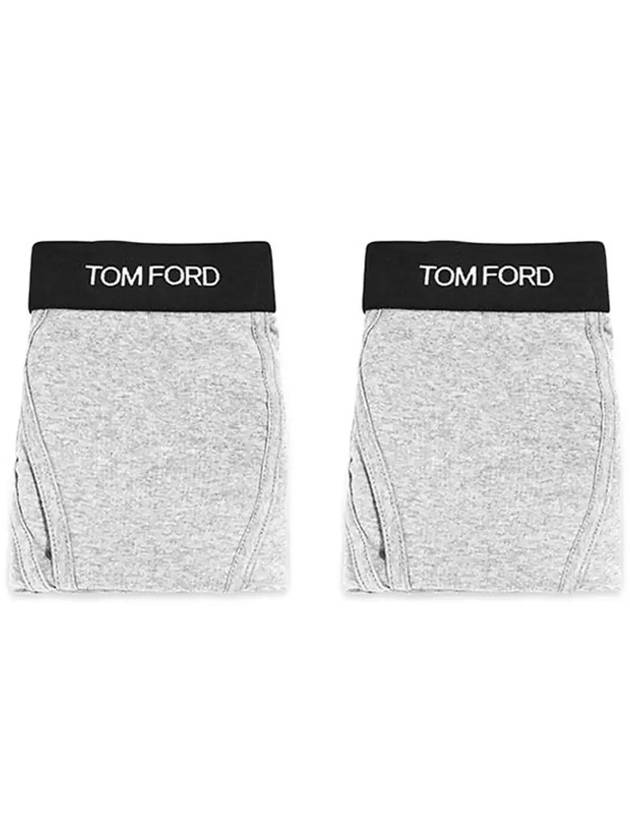 Men's Cotton Boxer Briefs Grey 2 Pack - TOM FORD - BALAAN 6