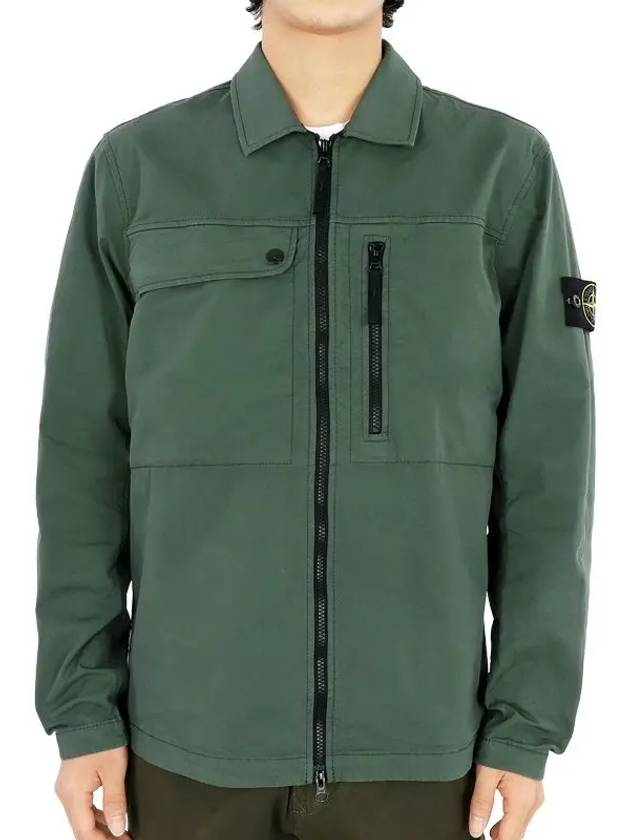 Supima Cotton Twill Stretch-TC Jacket Khaki - STONE ISLAND - BALAAN 2