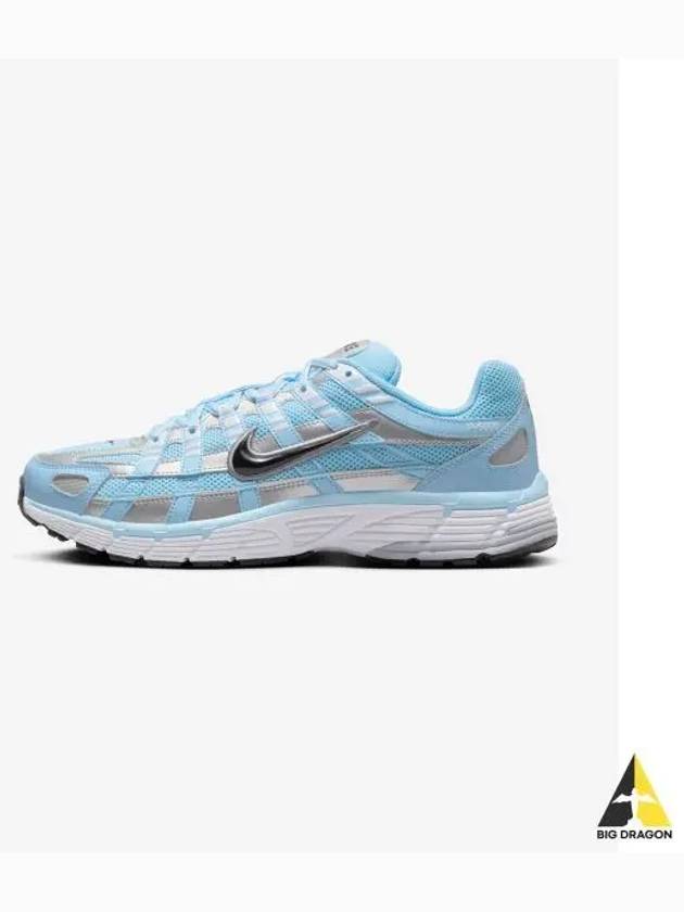 P 6000 Metallic Low Top Sneakers Aquarius Blue Black - NIKE - BALAAN 2