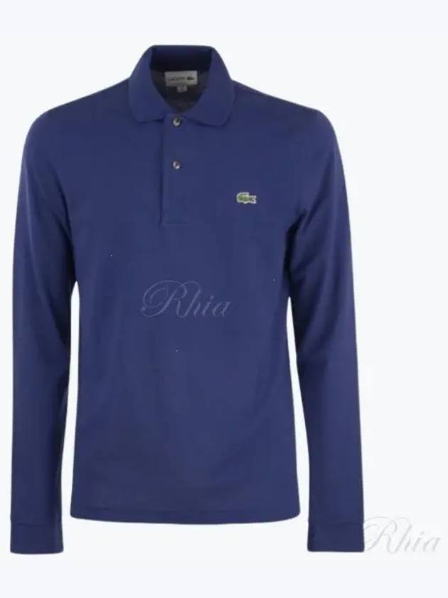 Men's Original Cotton Long Sleeve Polo Shirt Blue - LACOSTE - BALAAN 2