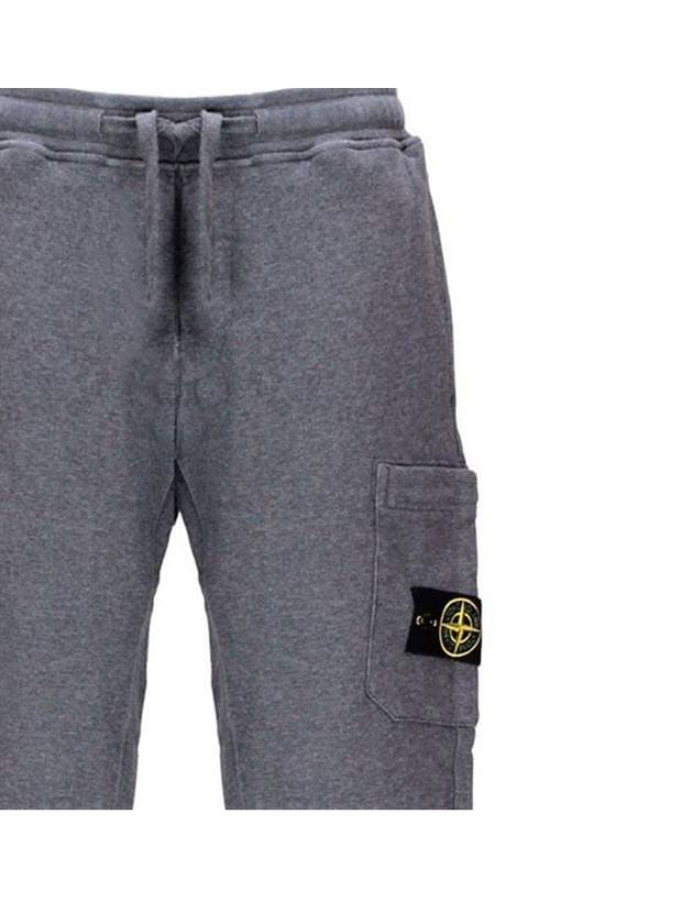 Compass Patch Cotton Track Pants Dark Grey - STONE ISLAND - BALAAN 6