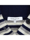 Fox Head Intarsia Stripe Regular Cardigan Black - MAISON KITSUNE - BALAAN 10