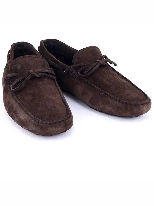 Men's Suede Gommino Driving Shoes Brown - TOD'S - BALAAN 4