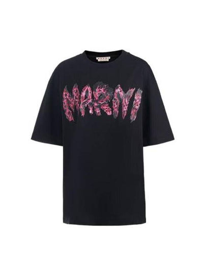 Logo Short Sleeve T-Shirt Black - MARNI - BALAAN 2