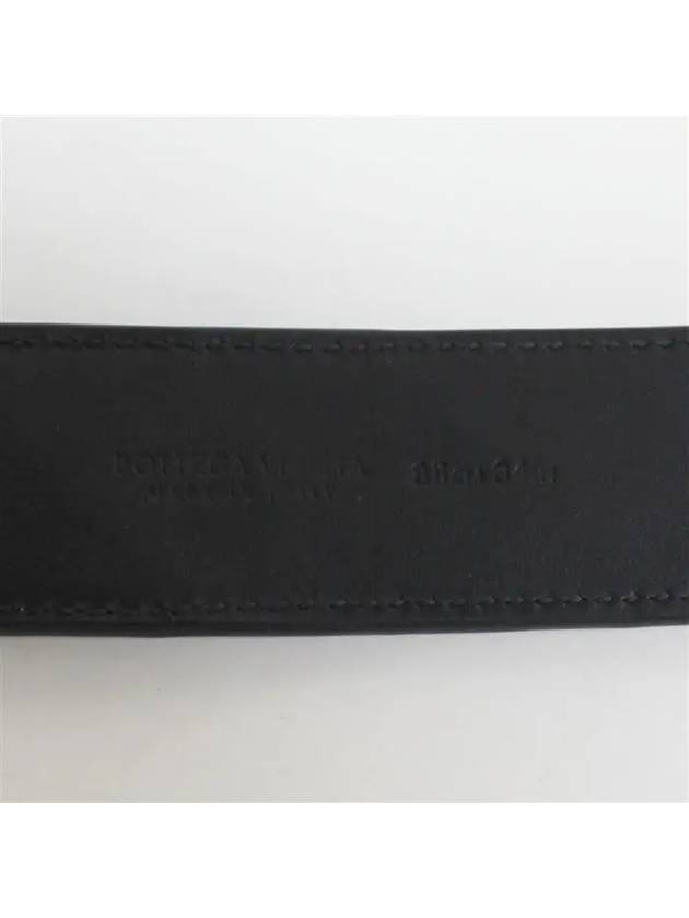 Men's Intrecciato Leather Belt Black - BOTTEGA VENETA - BALAAN 6