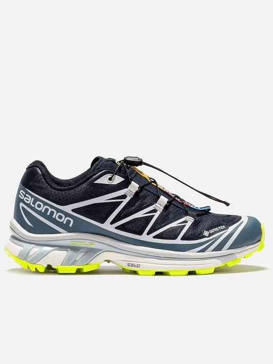 XT 6 Gore-Tex Low-Top Sneakers Night Sky Blue Lime - SALOMON - BALAAN 2