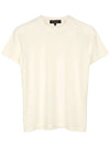 Angera Crewneck Cotton Short Sleeve T-Shirt White - LORO PIANA - BALAAN 2