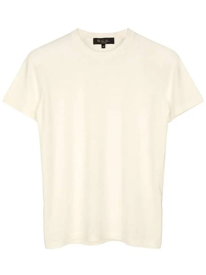 Angera Crewneck Cotton Short Sleeve T-Shirt White - LORO PIANA - BALAAN 2