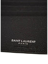 Square Metal Stud Detail Coin Perth Caviar Leather Befold Wallet - SAINT LAURENT - BALAAN 5