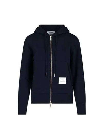 Women's Striped Loopback Zip-Up Hoodie Navy - THOM BROWNE - BALAAN 2