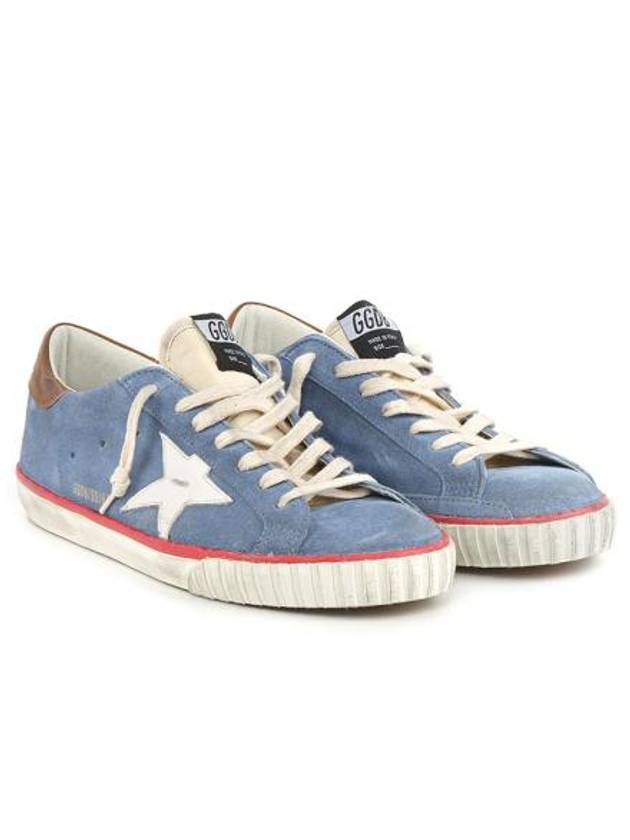 Superstar Suede Nylon Low Top Sneakers Blue - GOLDEN GOOSE - BALAAN 3