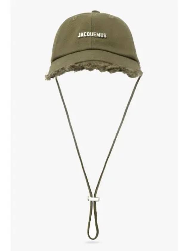 La Casquette Artichaut Fringe Metal Logo Ball Cap Khaki - JACQUEMUS - BALAAN 2