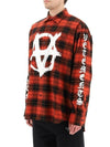 Anarchy Flannel Check Long Sleeve Shirt Red - VETEMENTS - BALAAN.