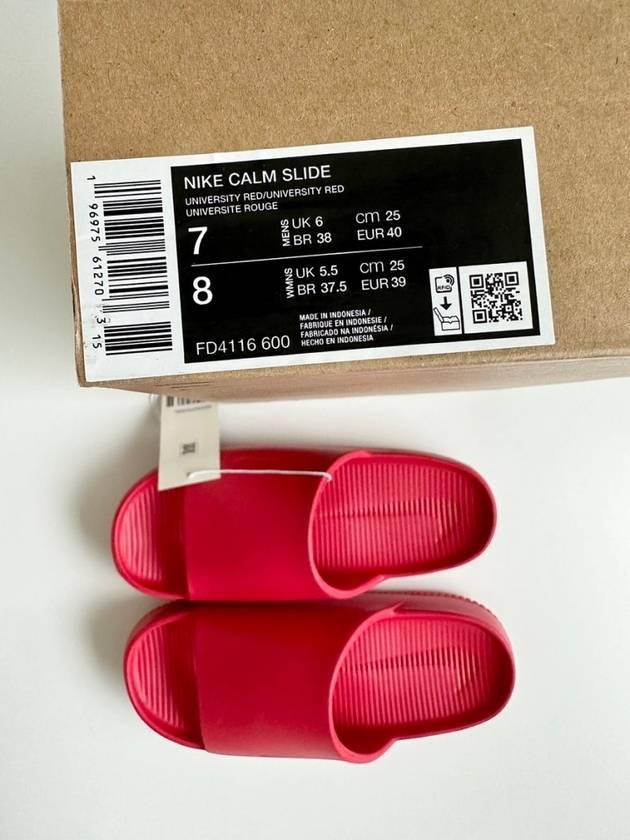 Men's Calm Slide Slippers Red - NIKE - BALAAN 10