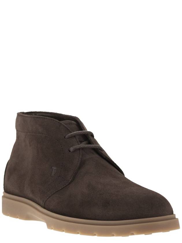 Suede Desert Winter Boots Brown - TOD'S - BALAAN 3