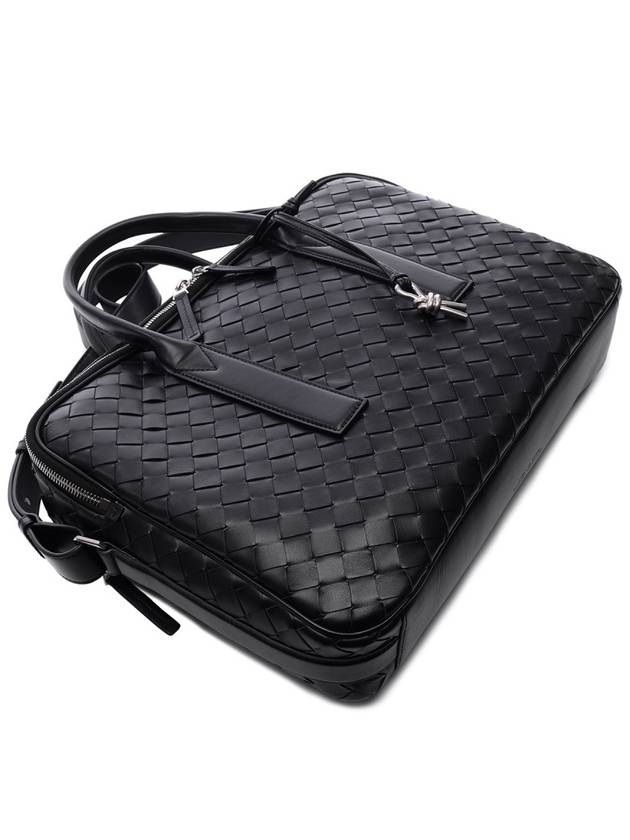 Getaway Leather Brief Case Black - BOTTEGA VENETA - BALAAN 6