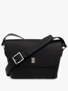 Small Leather Messenger Bag Black - BURBERRY - BALAAN 2