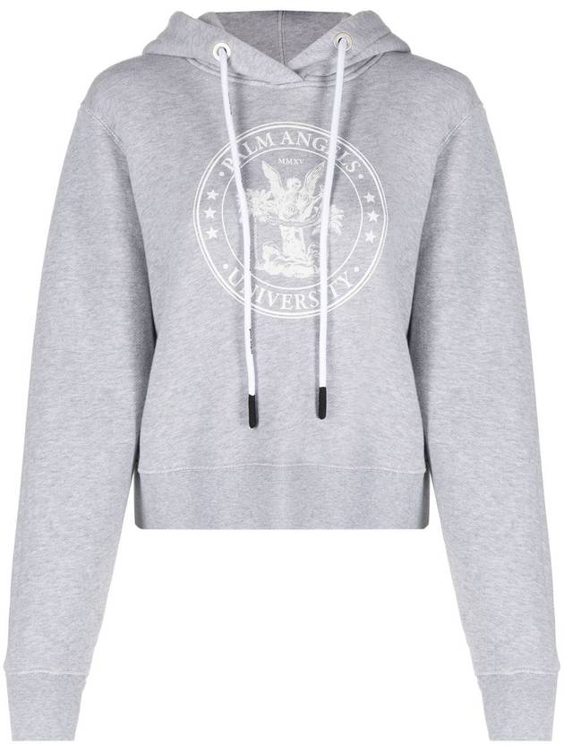 College Fitted Hoodie Grey - PALM ANGELS - BALAAN 2