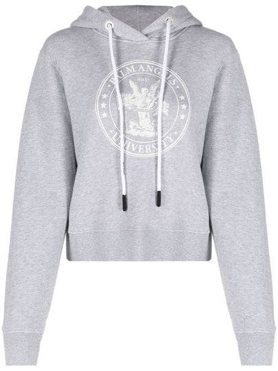 College Fitted Hoodie Grey - PALM ANGELS - BALAAN 2