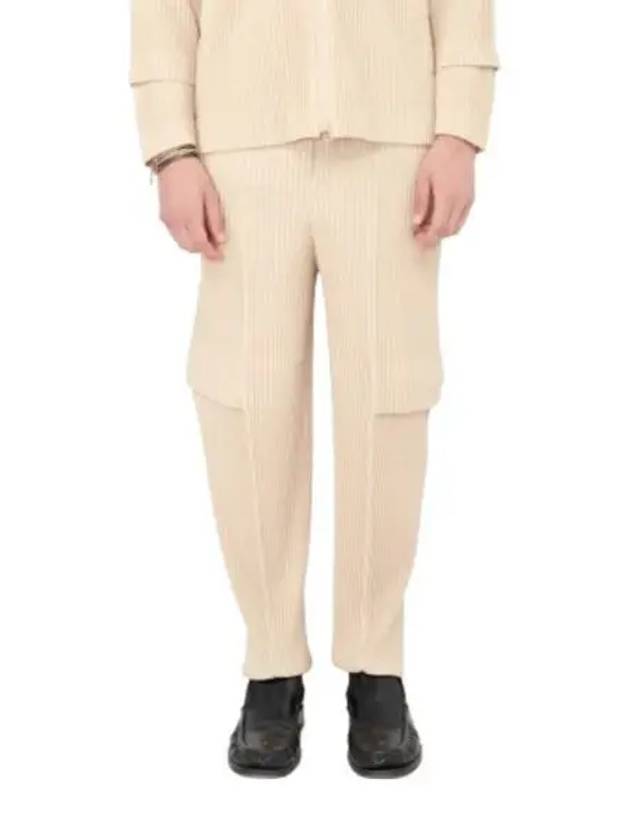 Pleated Cargo Track Pants Beige - ISSEY MIYAKE - BALAAN 2