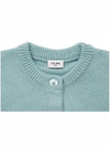 Triomphe Cardigan In Cashmere And Silk Pale Blue - CELINE - BALAAN 4