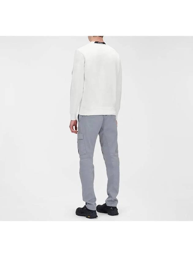 Diagonal Raised Fleece Sweatshirt White - CP COMPANY - BALAAN 4