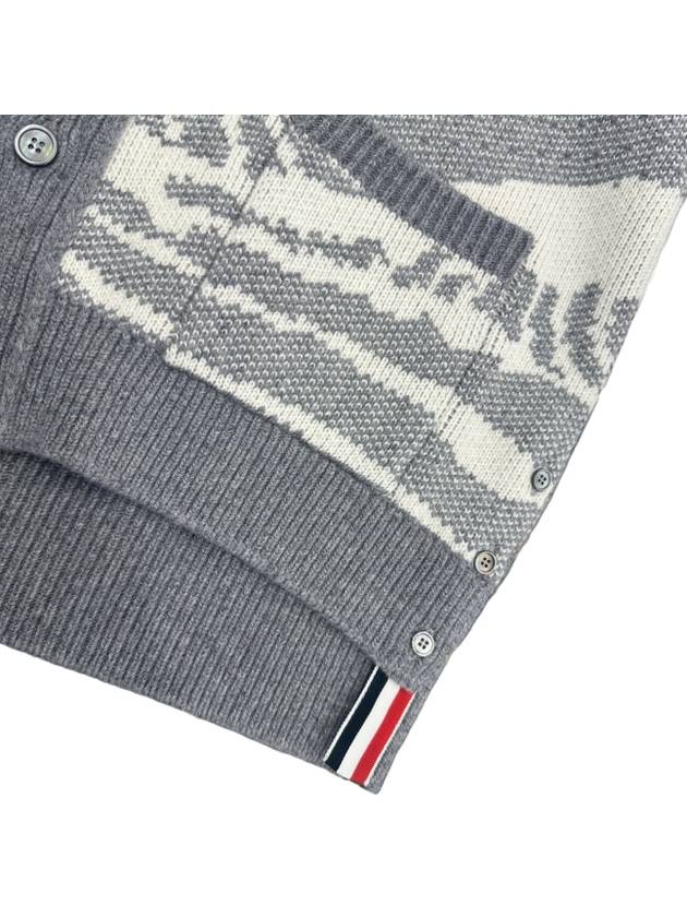 23FW wave pair cardigan MKC481A 055 - THOM BROWNE - BALAAN 6