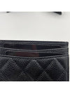 Gold CC Logo Caviar Card Wallet Black - CHANEL - BALAAN 11