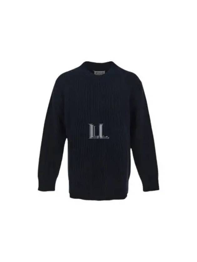 Donegal Classic Cashmere Wool Knit Top Navy - MAISON MARGIELA - BALAAN 2