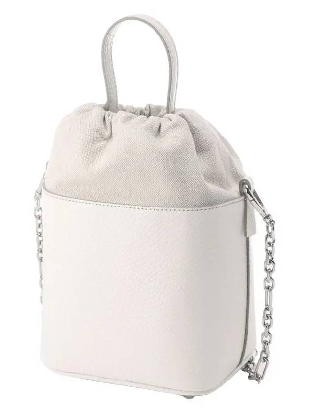 5AC Number Logo Texture Leather Bucket Bag Ivory - MAISON MARGIELA - BALAAN 4